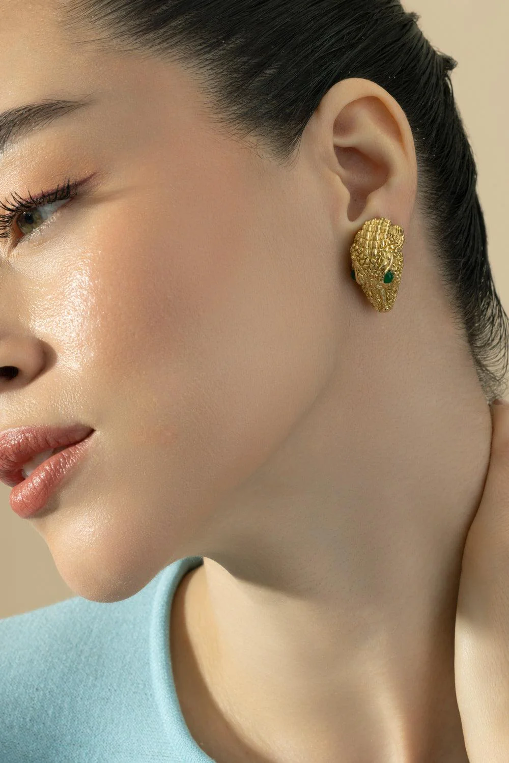 Repousse Alligator Earrings - Image 4