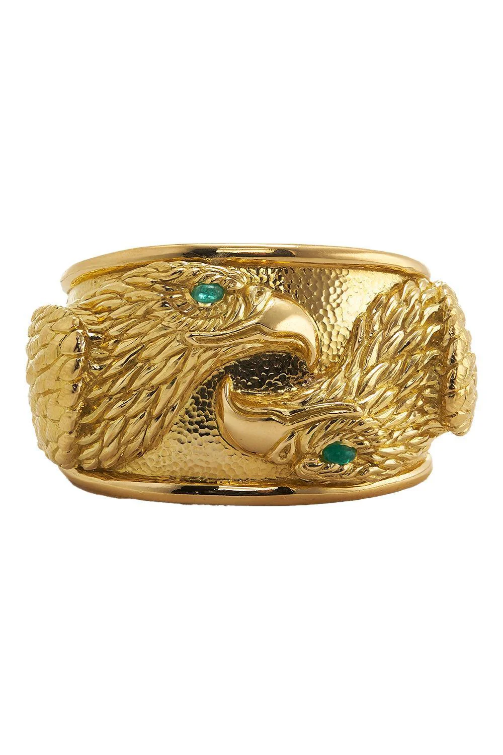 Repousse Twin Eagle Cuff Bracelet