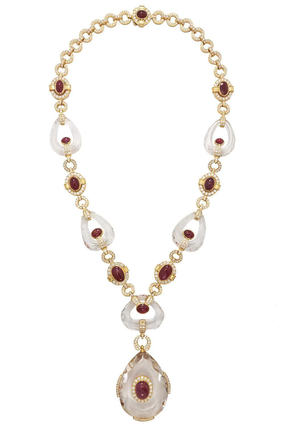 Rock Crystal Couture Hoop Necklace