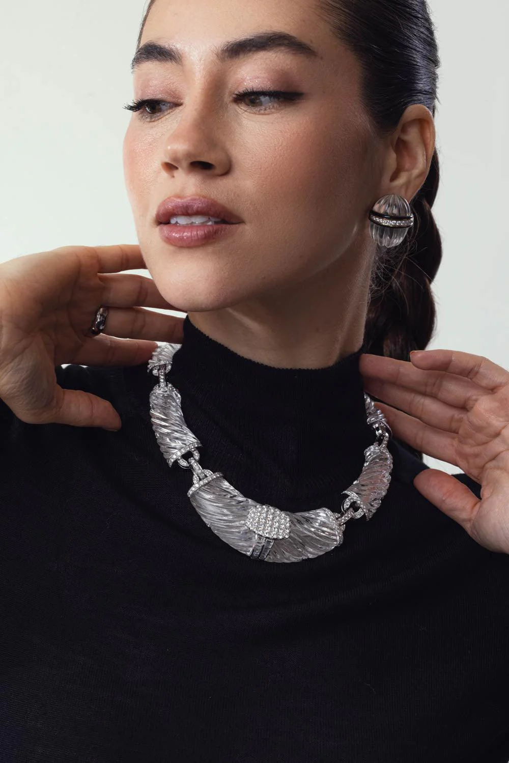 Rock Crystal Diamond Necklace - Image 2