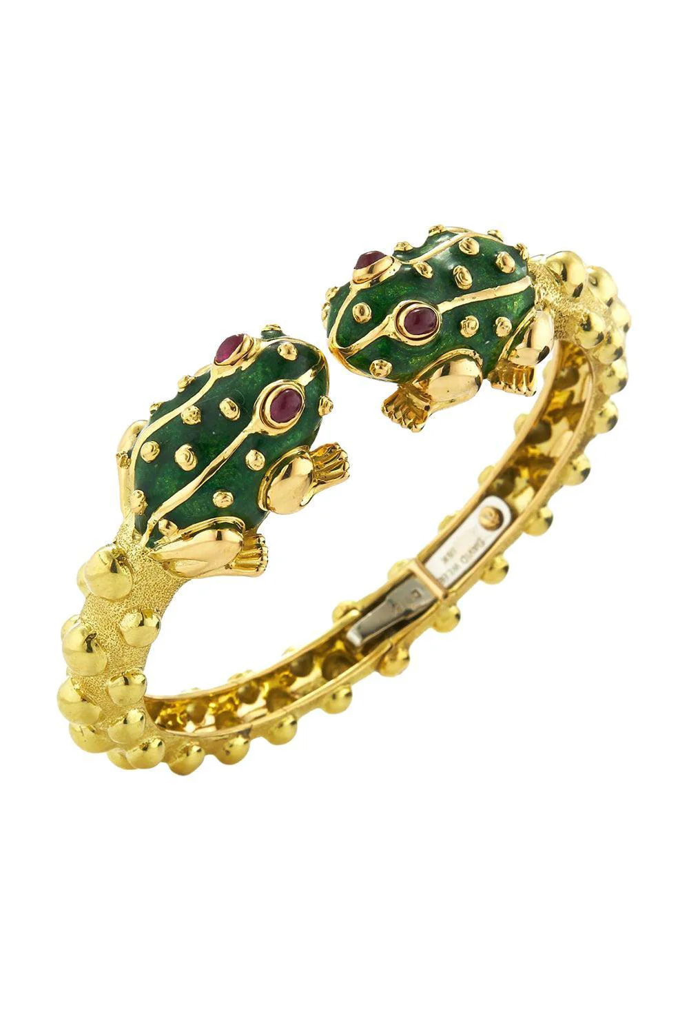 Ruby Green Baby Frog Bracelet