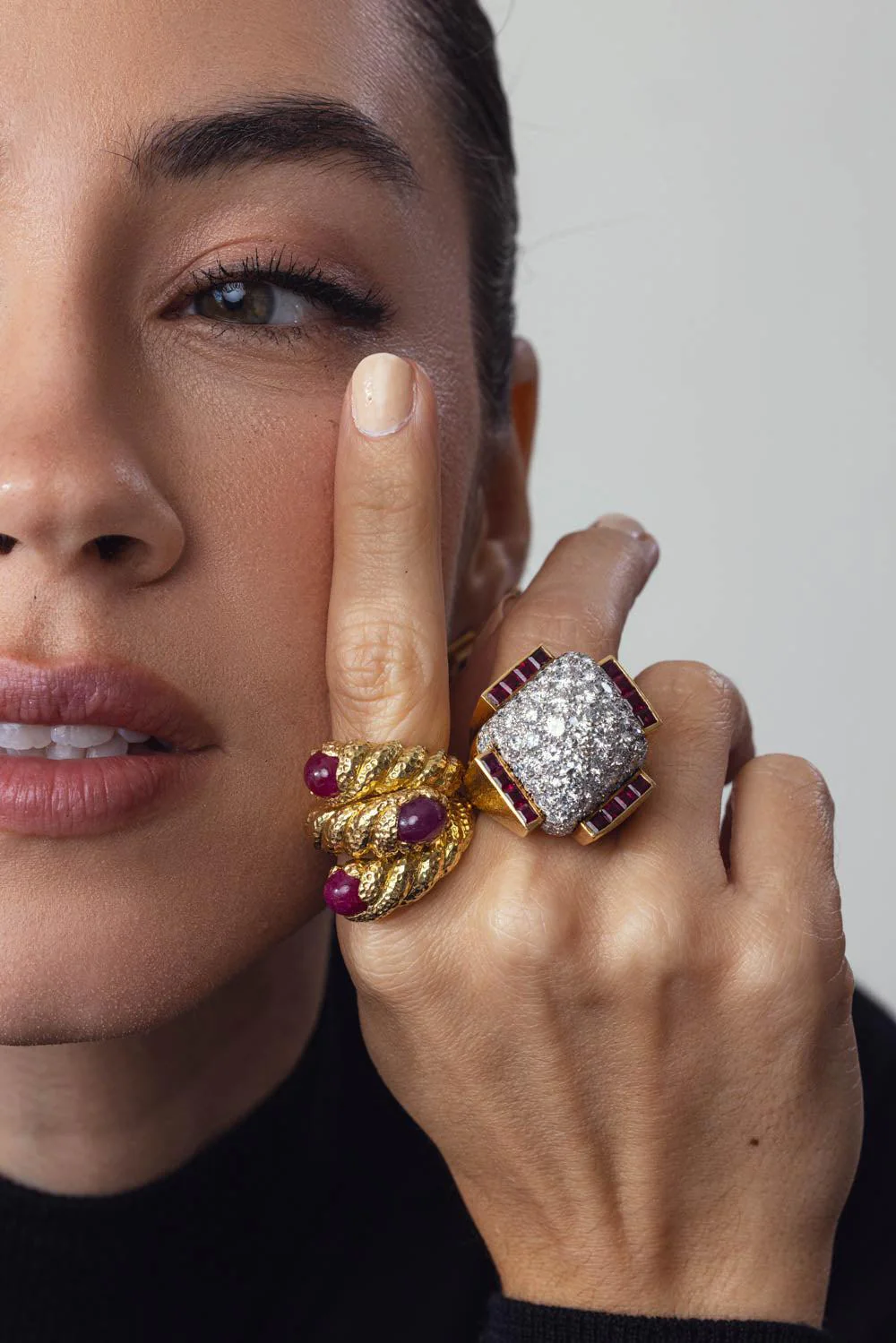 Ruby Triple Rope Ring - Image 2