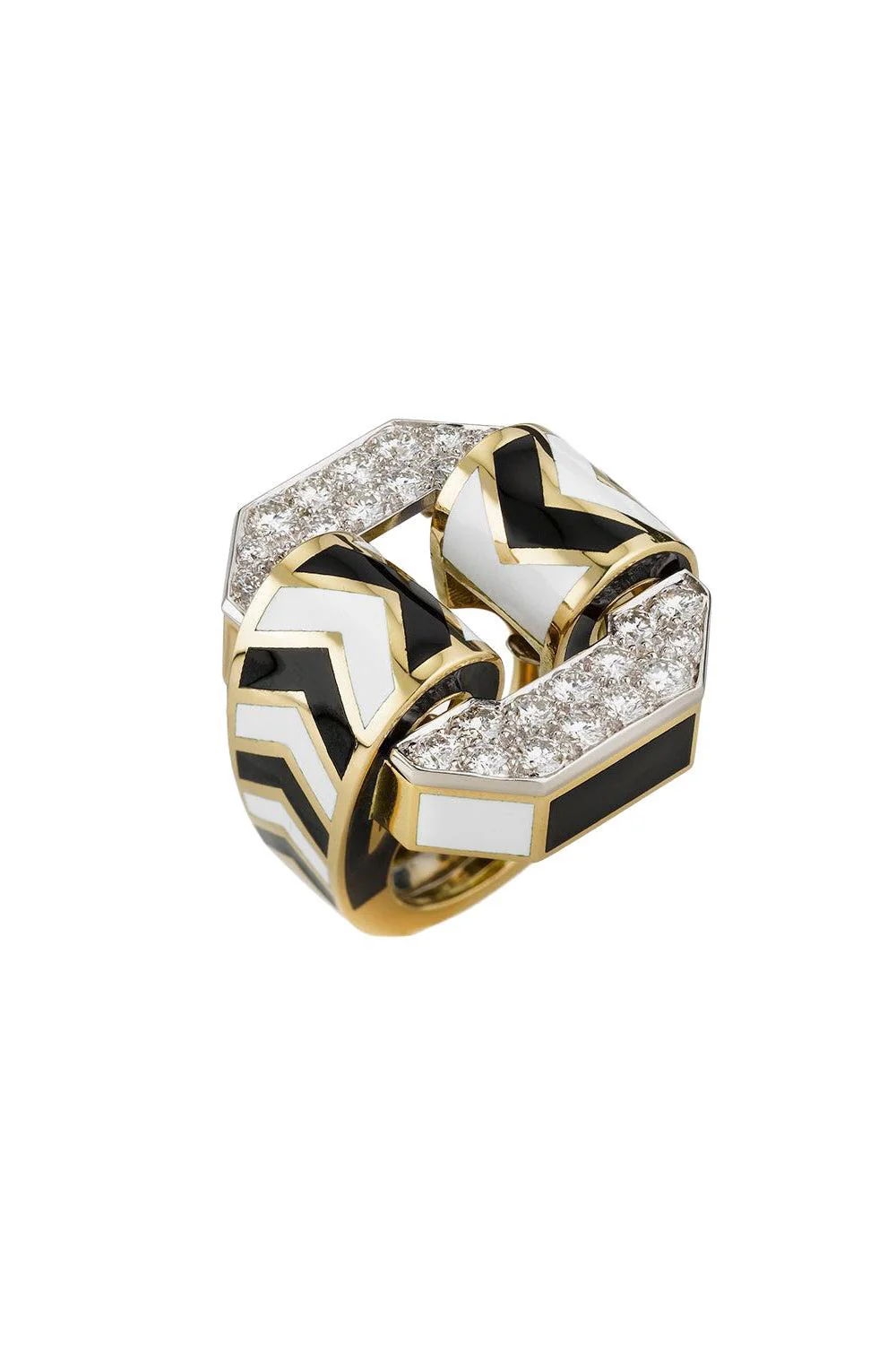 Small Chevron Diamond Ring