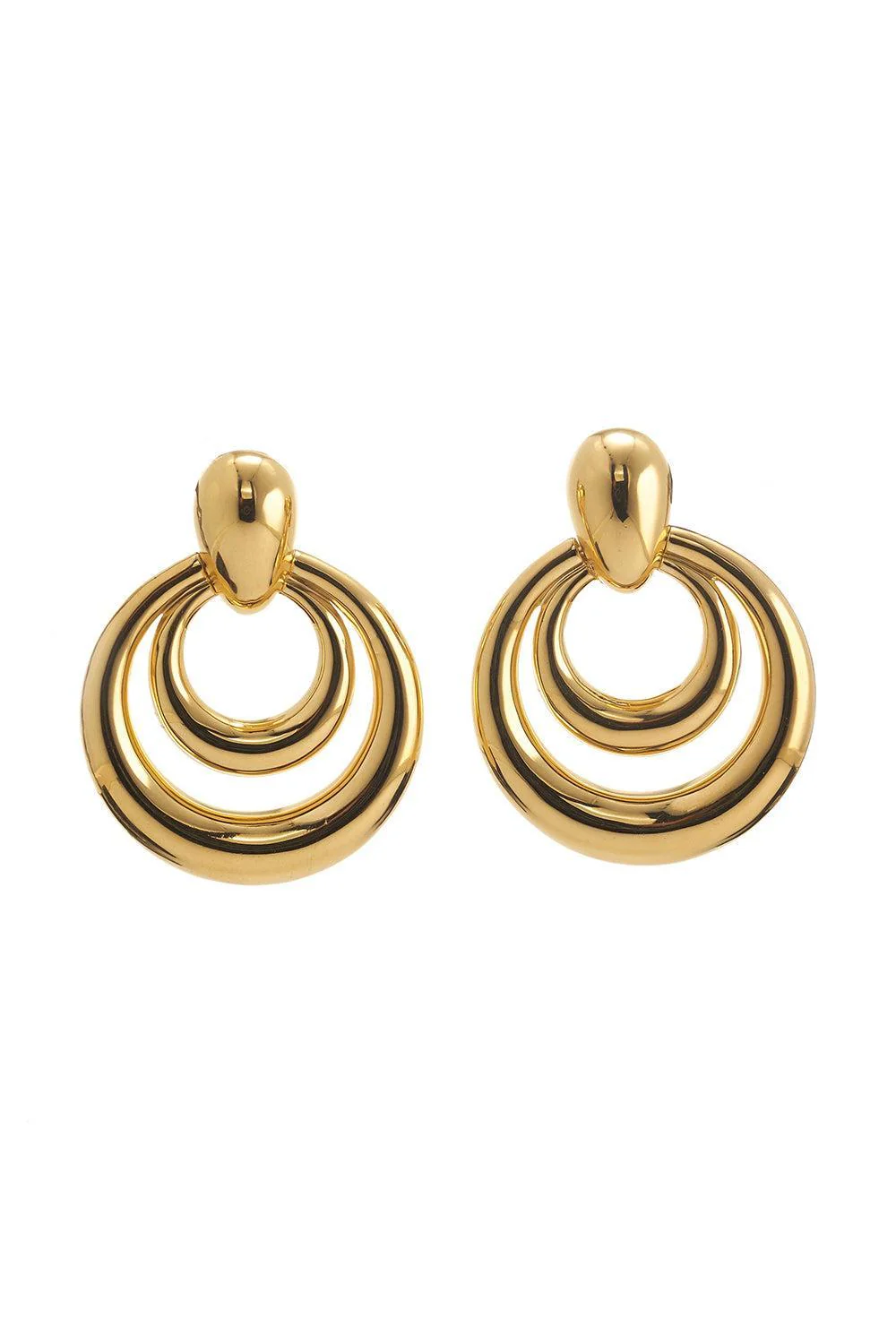 Small Double Round Hoop Earrings
