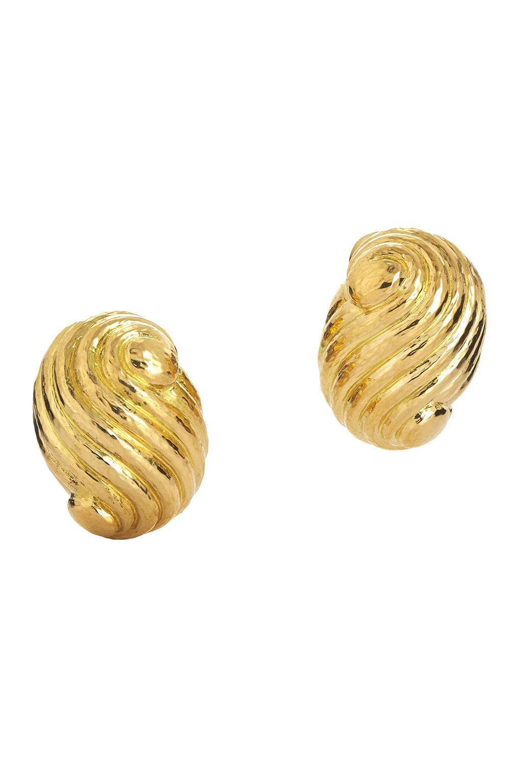 Swirl Large Hammered Earrings