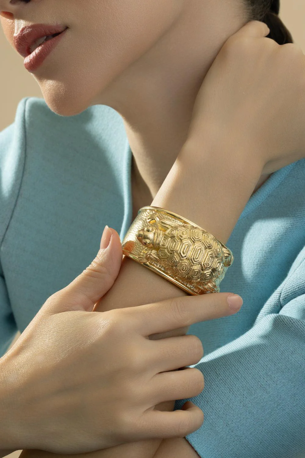 Tortoise Repousse Bracelet - Image 2