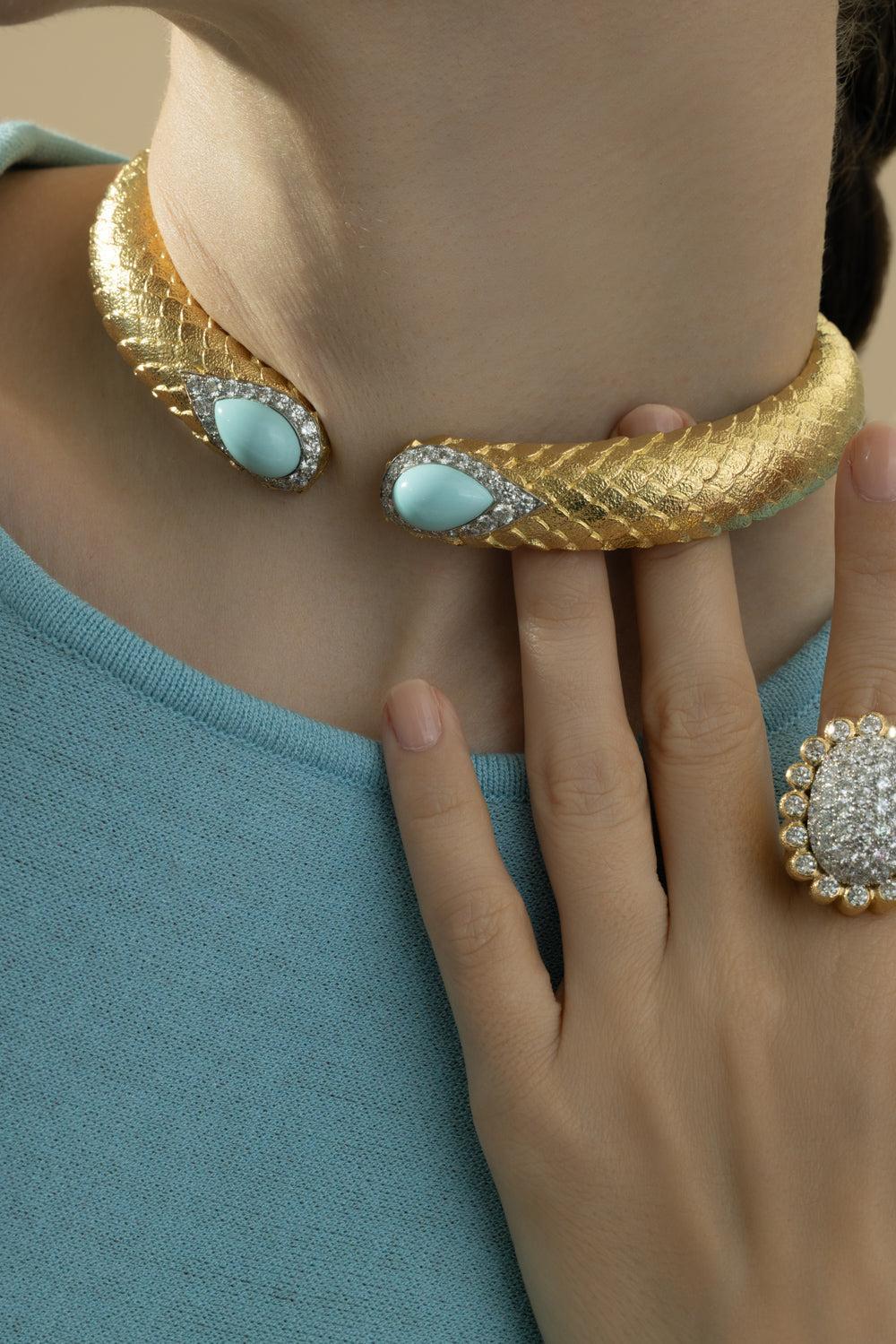 Turquoise Park Avenue Collar Necklace - Image 3