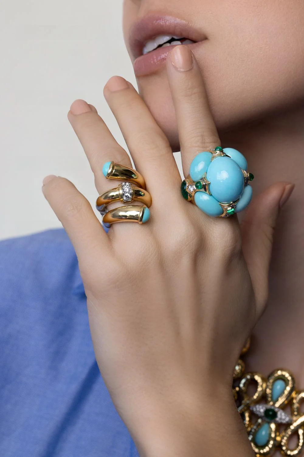 Turquoise Pipe Ring - Image 2