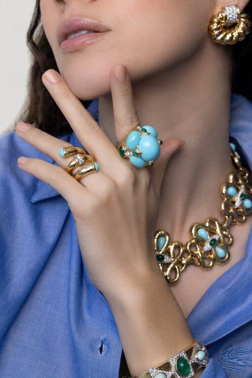 Turquoise Pipe Ring - Image 3