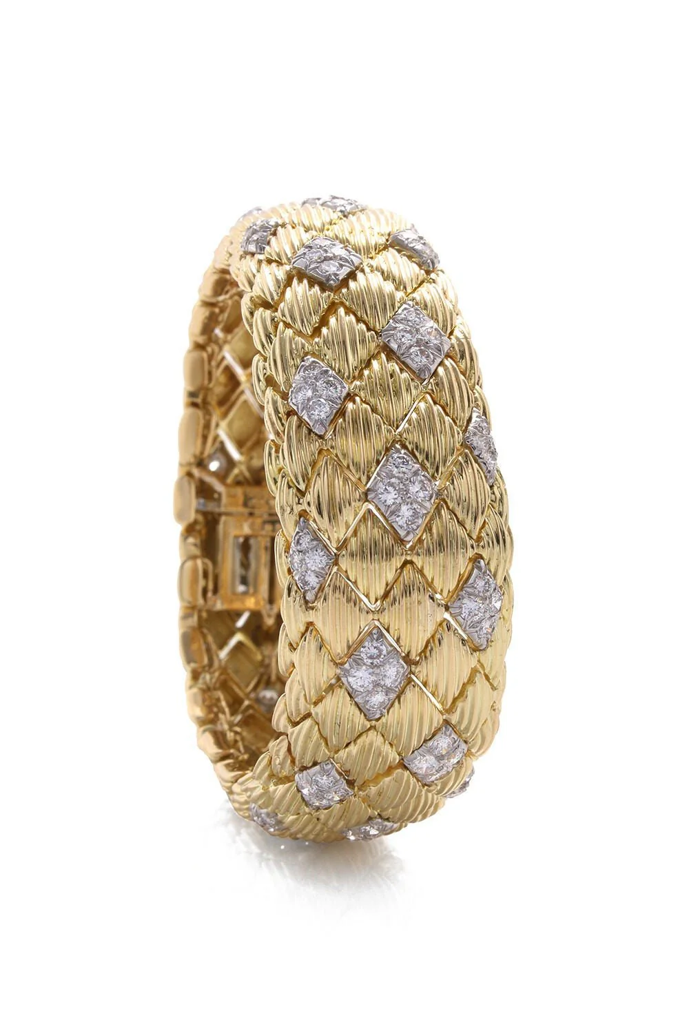 Wide Quilted Bracelet