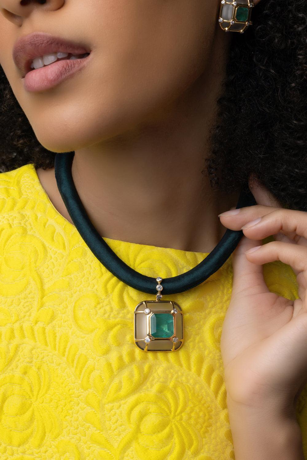 Emerald Crystal Necklace - Image 2