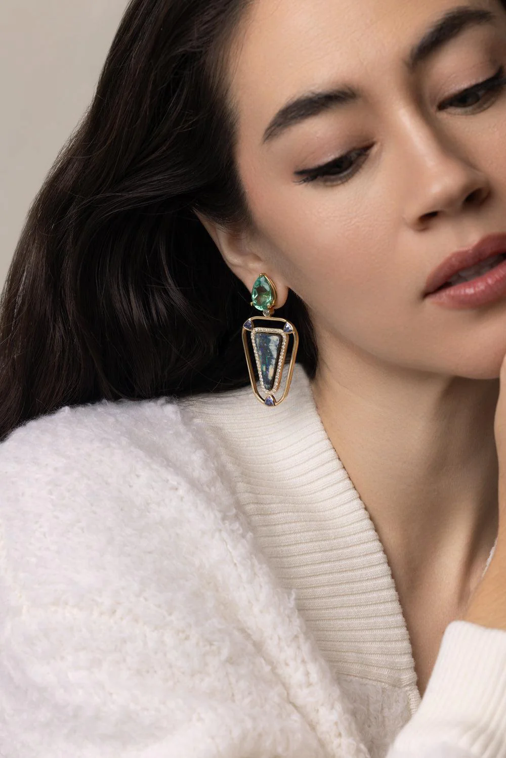 Opal Tourmaline Earrings - Image 3