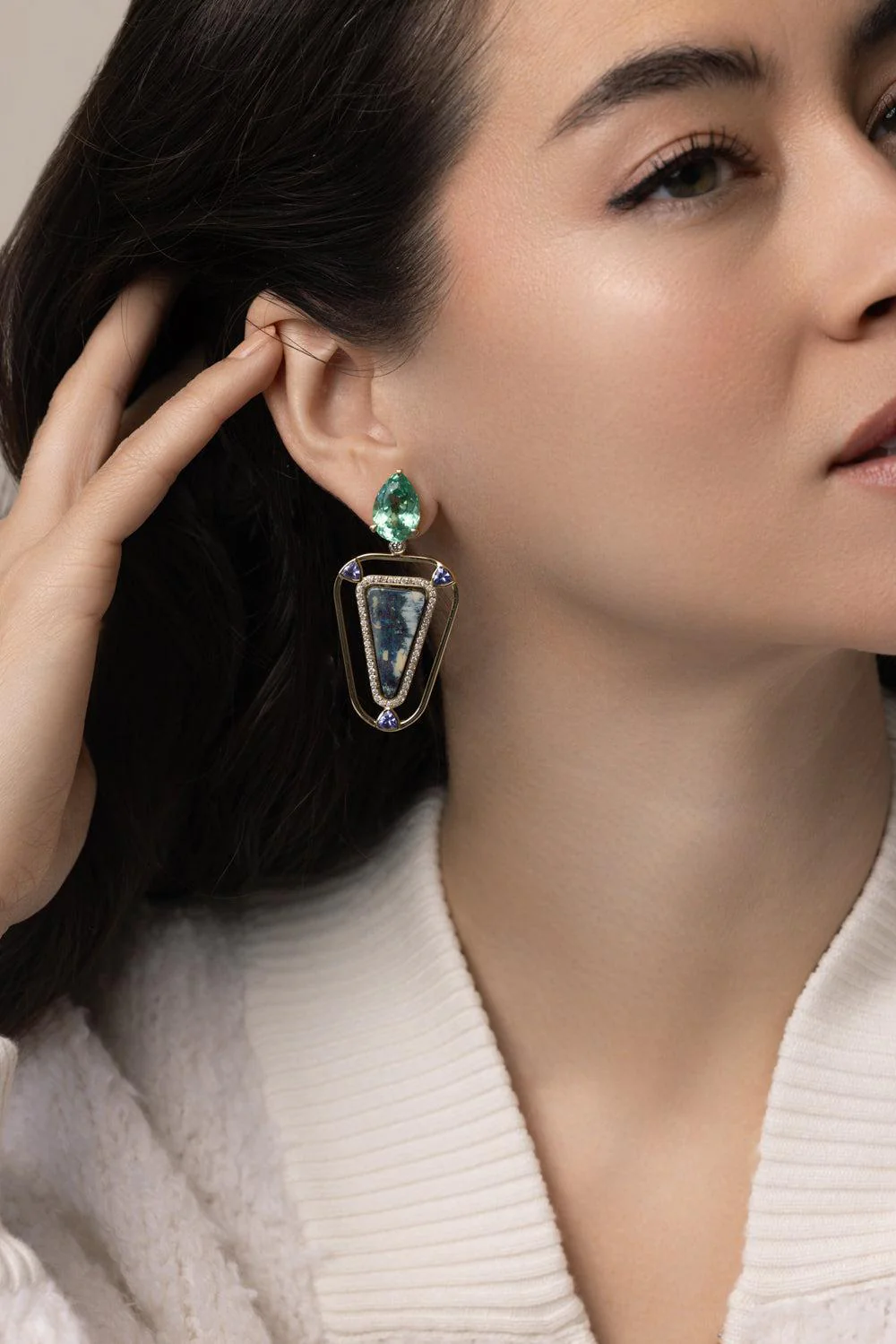 Opal Tourmaline Earrings - Image 4