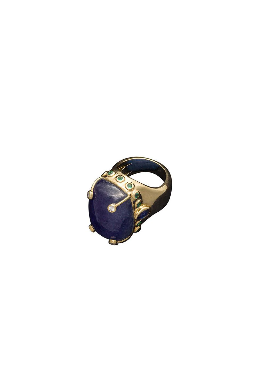 Tanzanite Emerald Ring