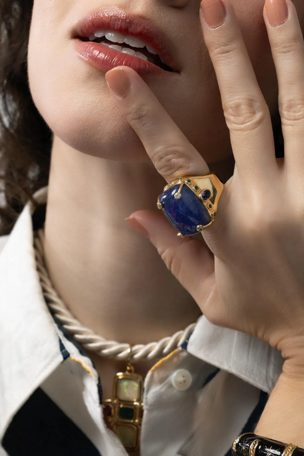 Tanzanite Emerald Ring - Image 2