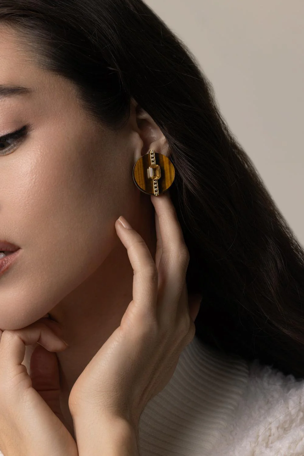 Tigers Eye Citrine Earrings - Image 3
