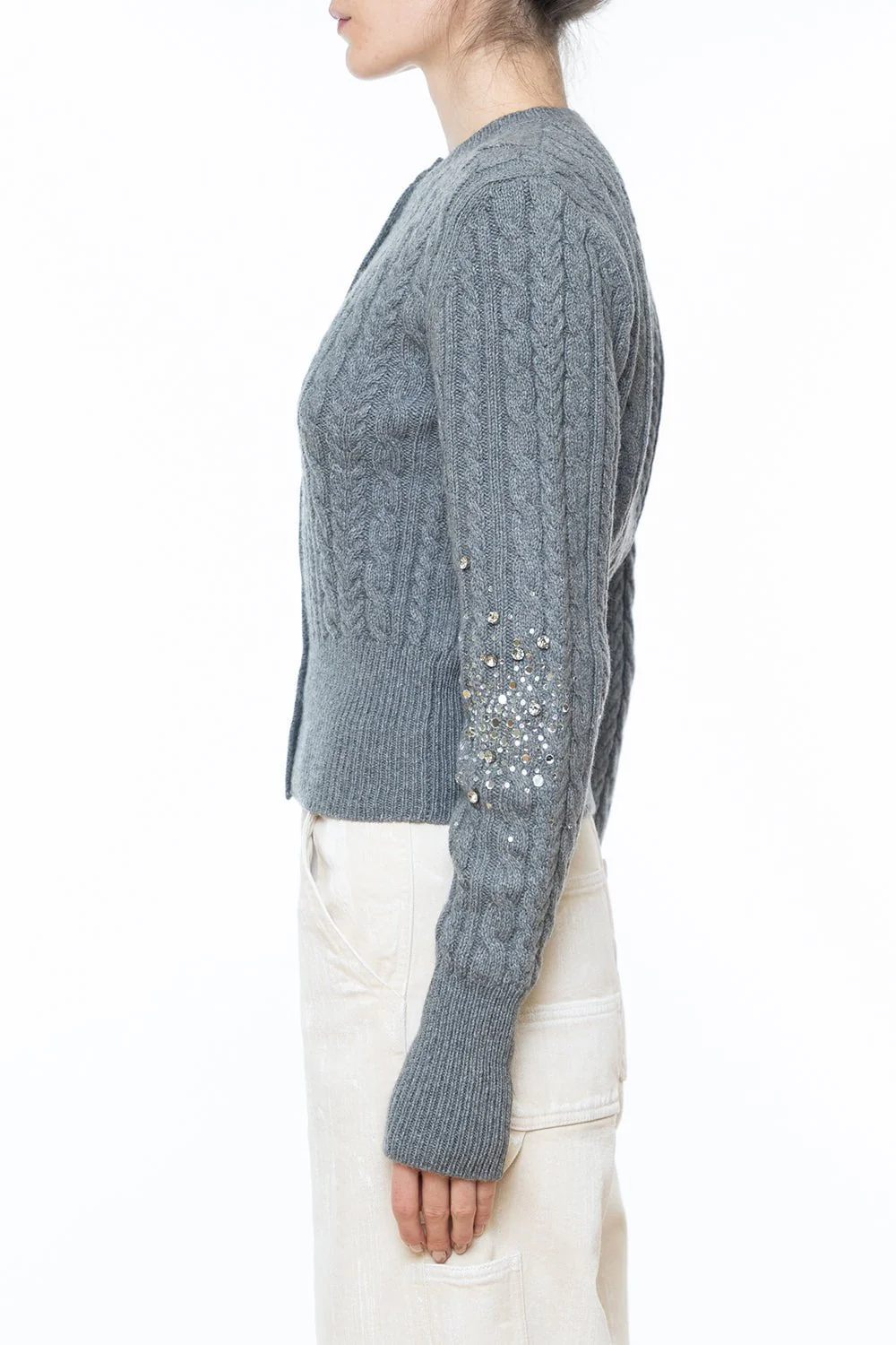 Button Up Crystal Cardigan - Image 4