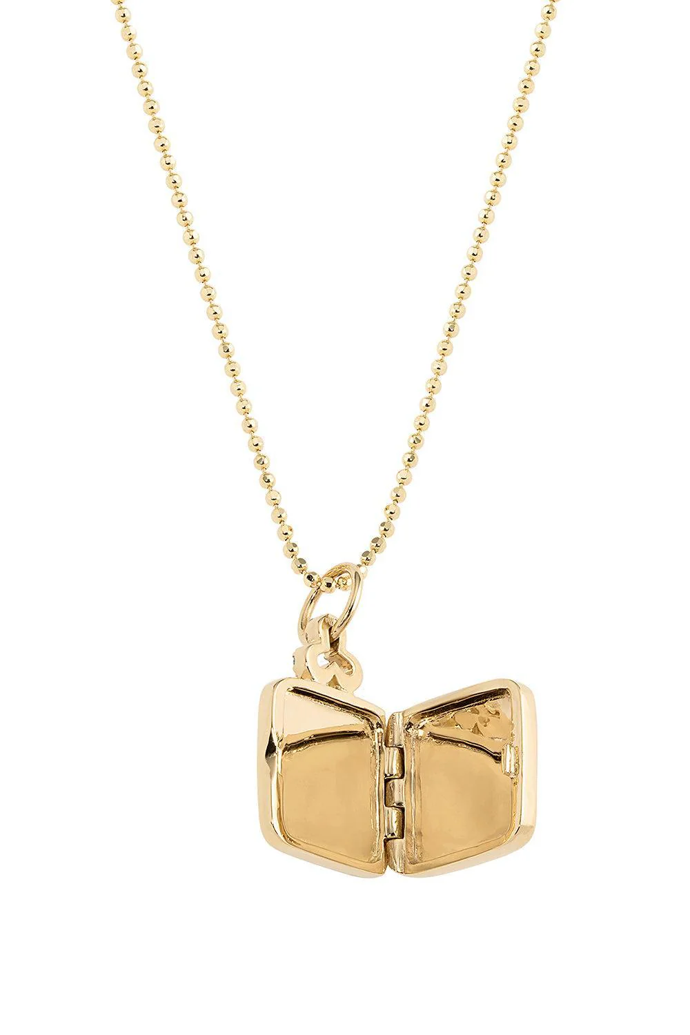 Classic Diamond Trefoil Pillow Locket Necklace - Image 3