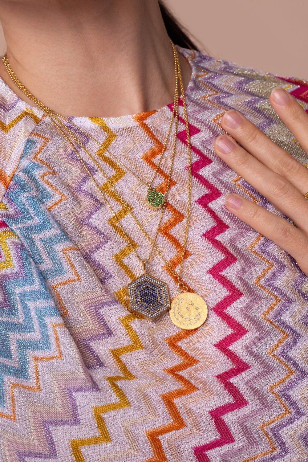 Medium Moon and Stars Locket Necklace - Image 2