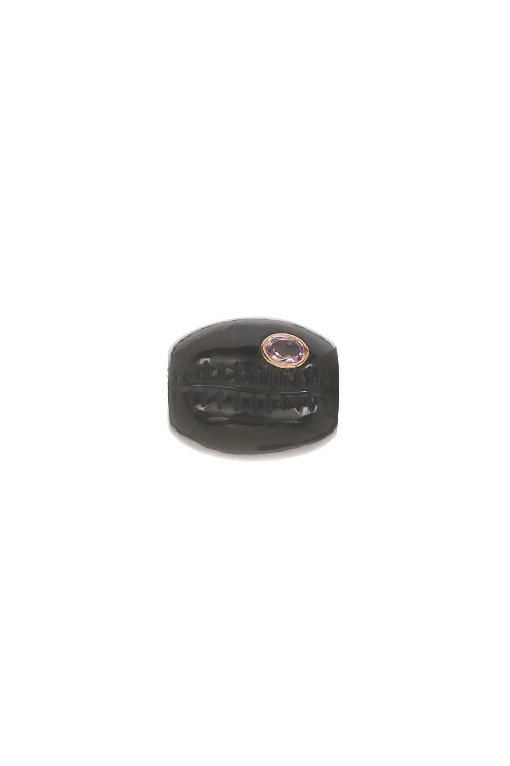 Blue Tiger Eye Garnet Cowry Bead