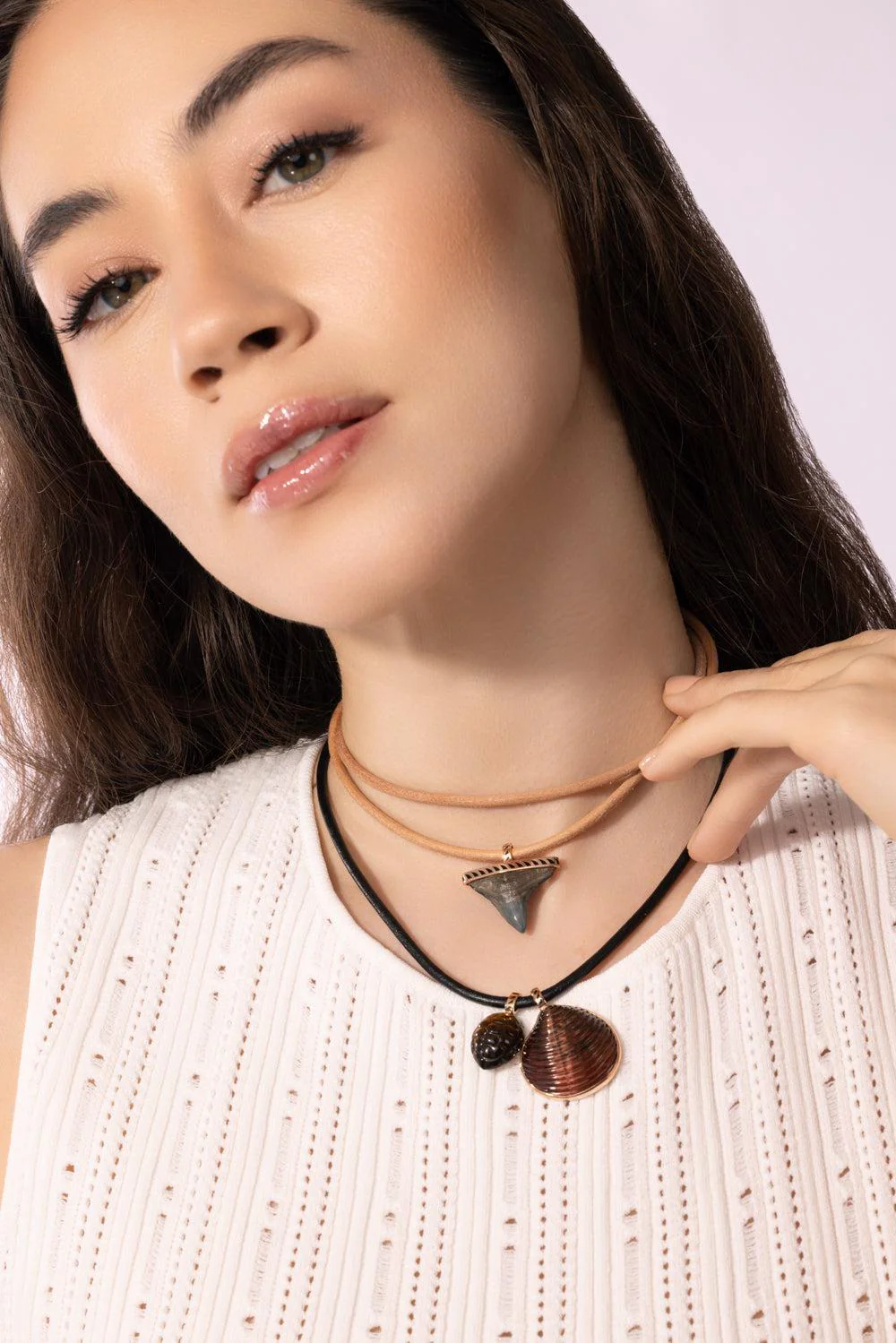 Blue Tigers Eye Shell Pendant - Image 4
