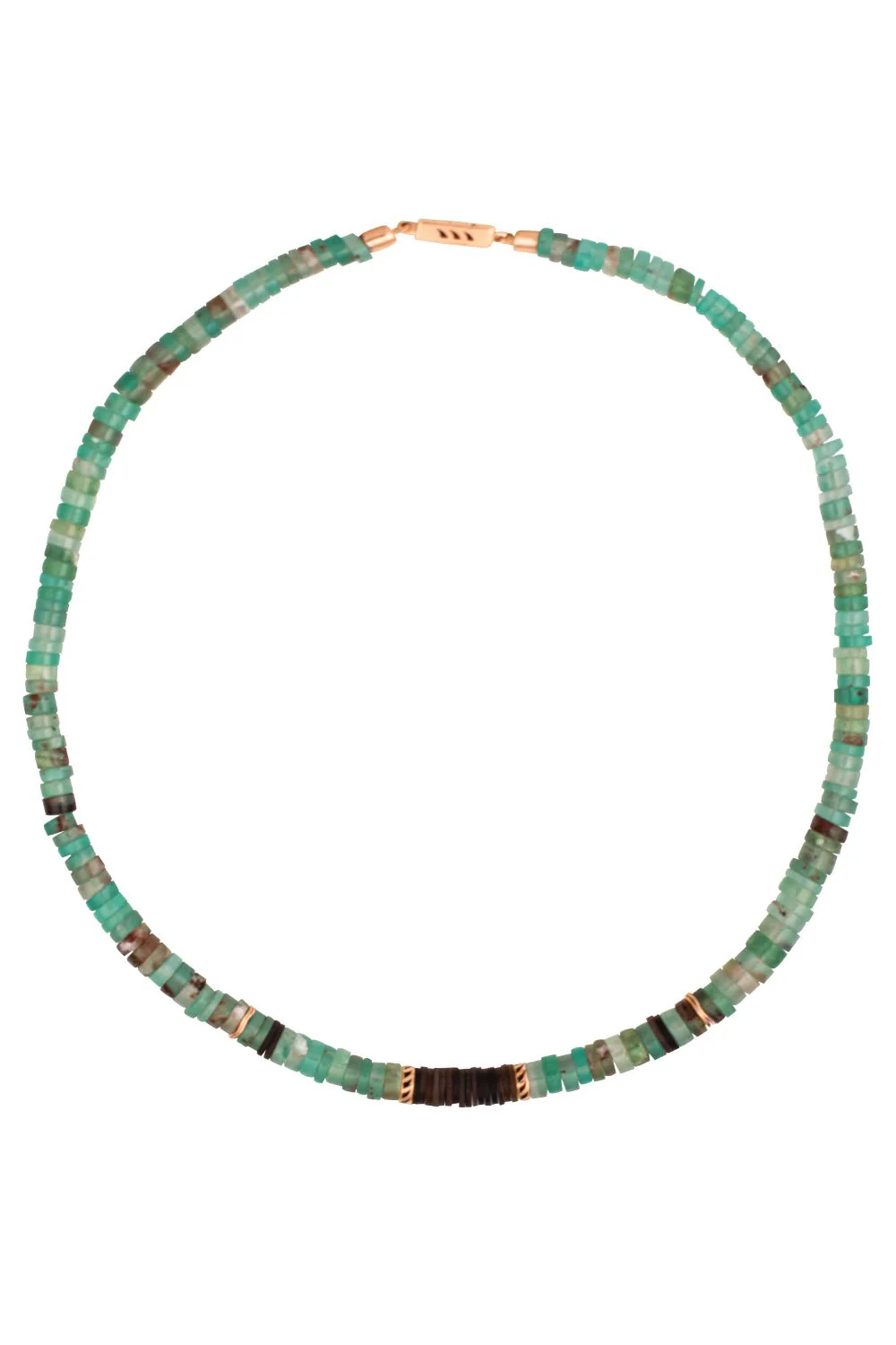 Classic Aquaprase Puka Necklace