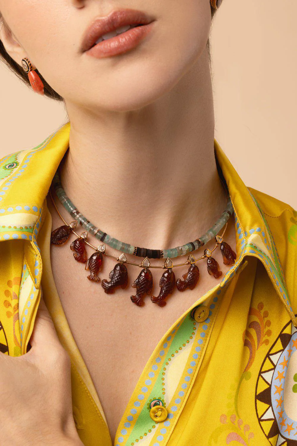 Classic Aquaprase Puka Necklace - Image 2