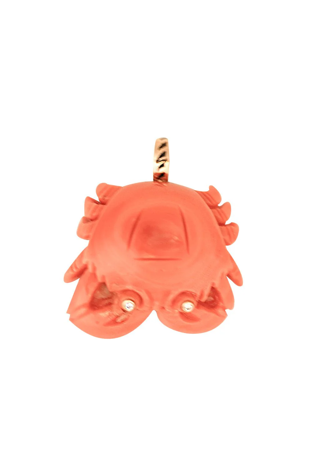 Coral Crab Pendant