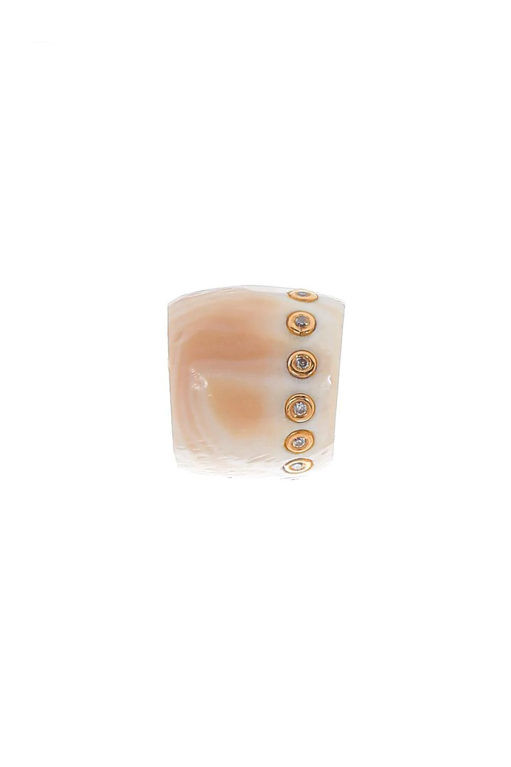 Diamond Natural Classic Carved Short Bead