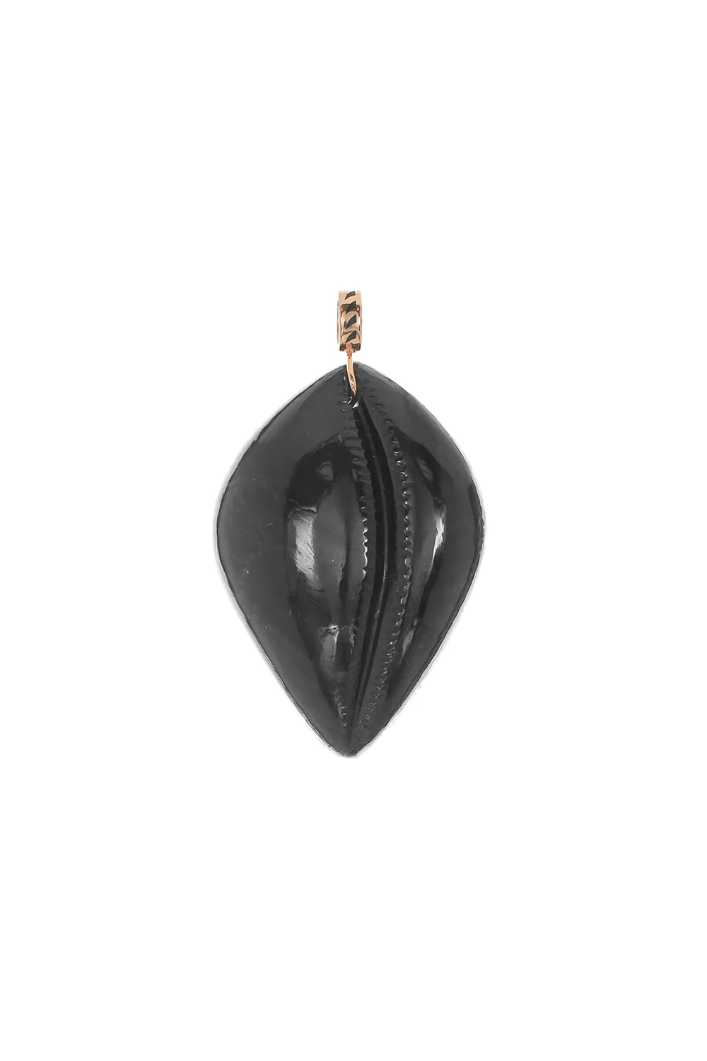 Grande Blue Tiger Eye Cowry Pendant