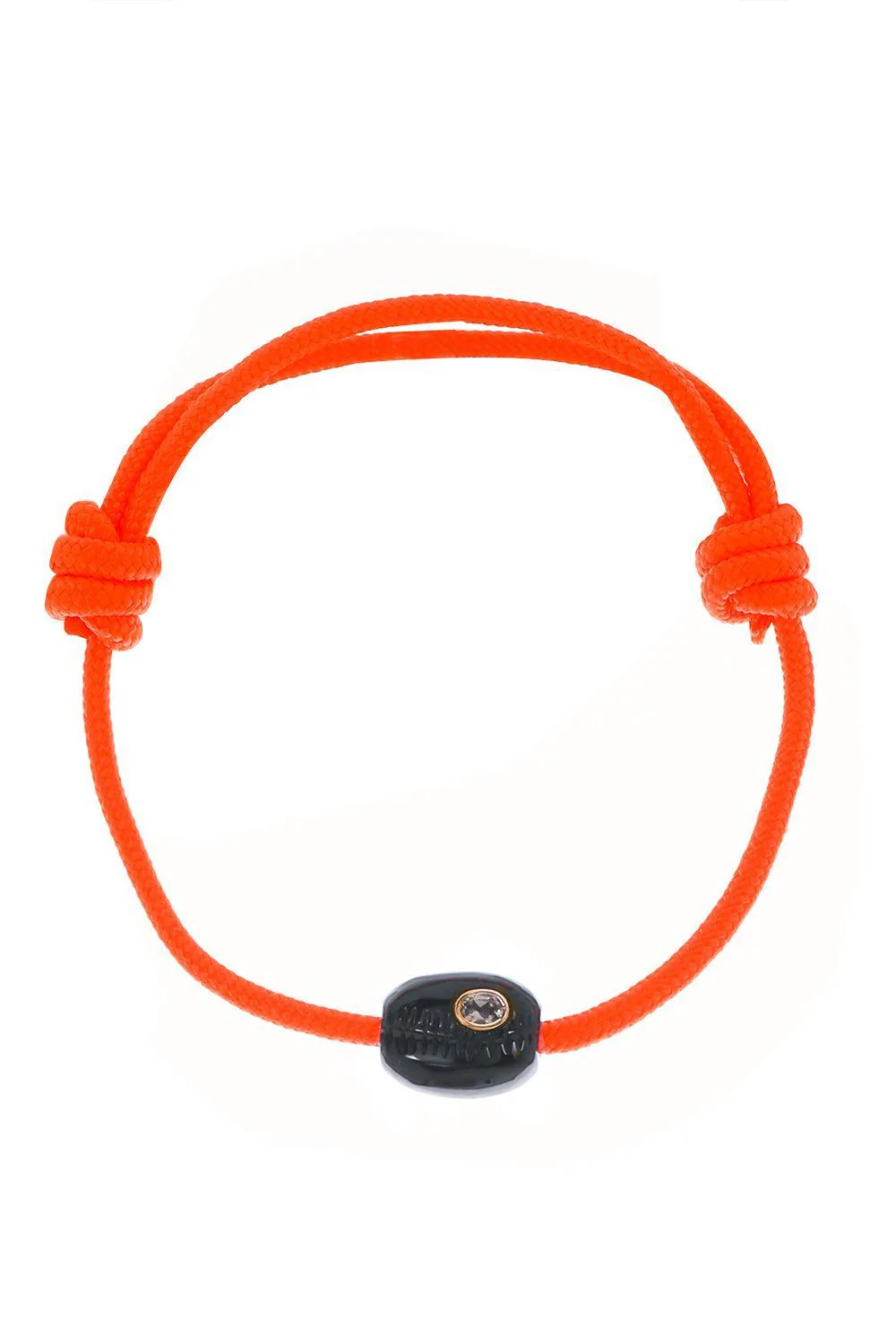 Petite Onyx Cowrie Sillimanite Orange Bracelet