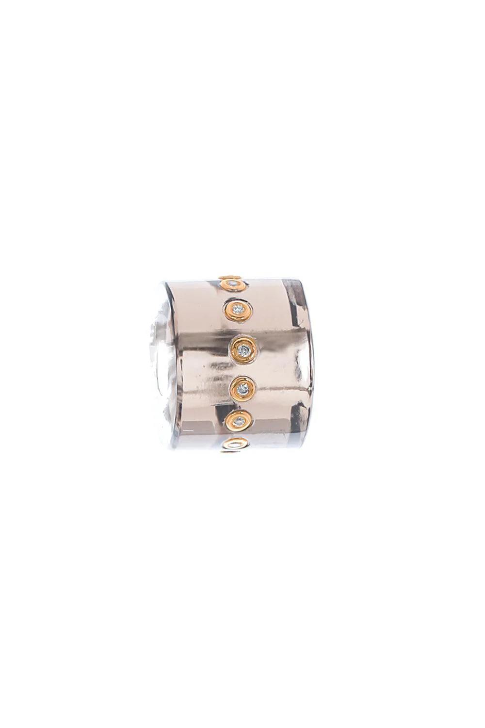 Smokey Quartz Diamond Classic Carved Short Bead