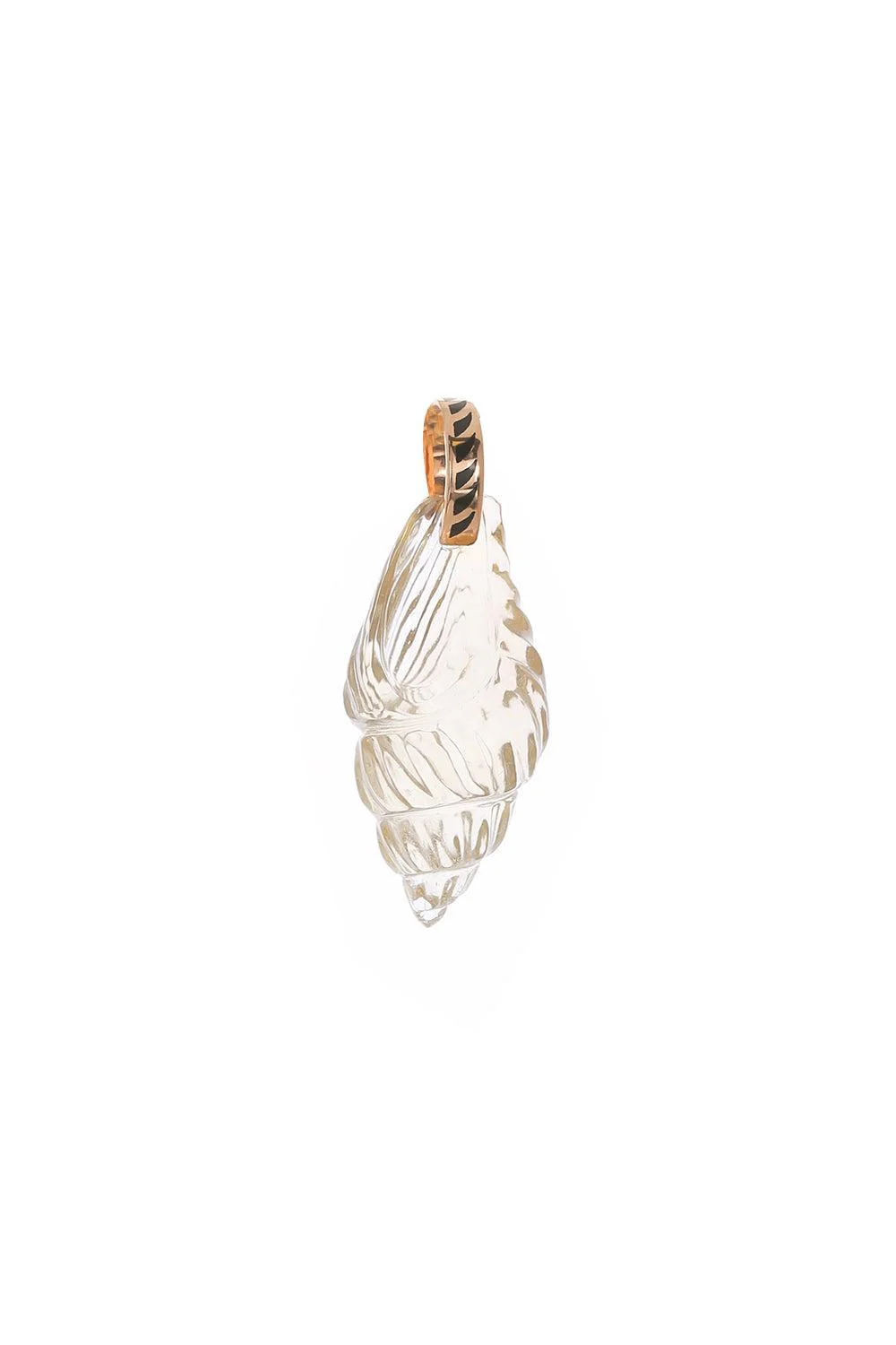 Vexillum Lemon Quartz Shell Pendant
