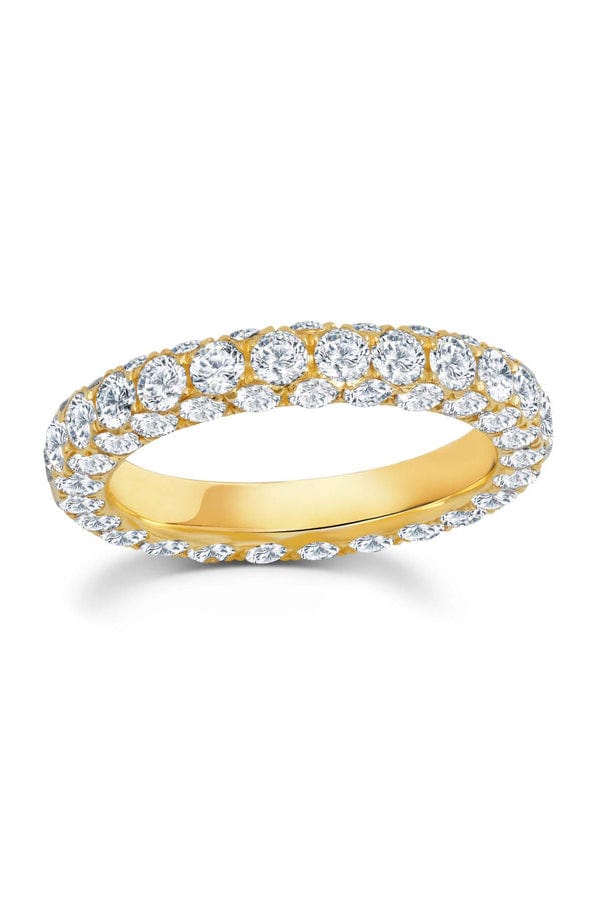Diamond 3 Sided Band Ring