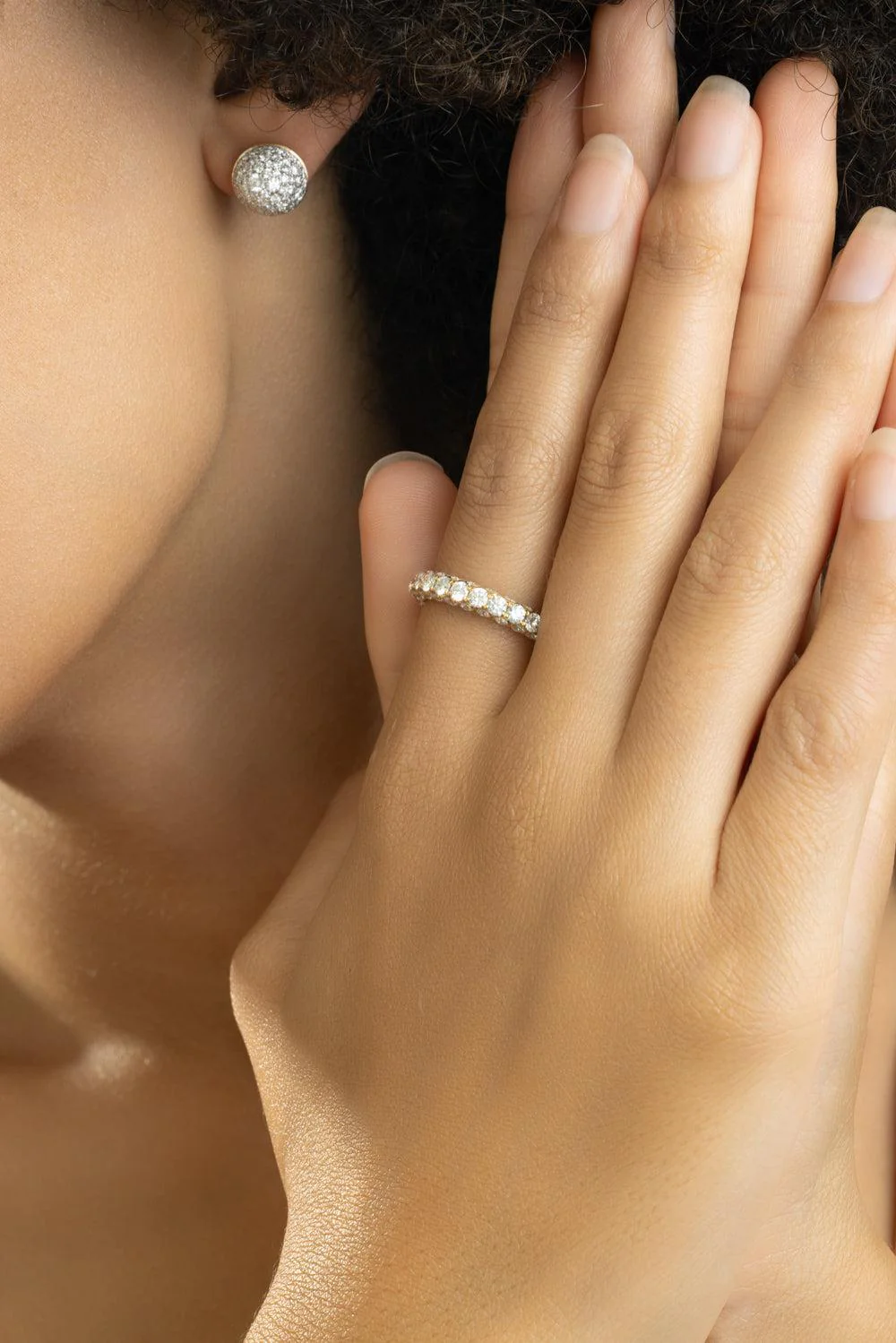 Diamond 3 Sided Band Ring - Image 2