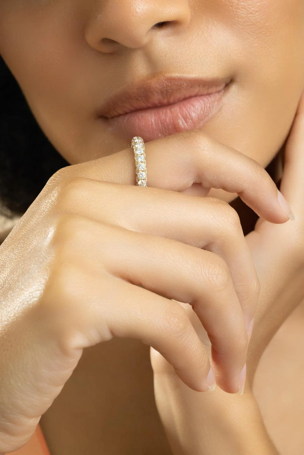 Diamond 3 Sided Band Ring - Image 3