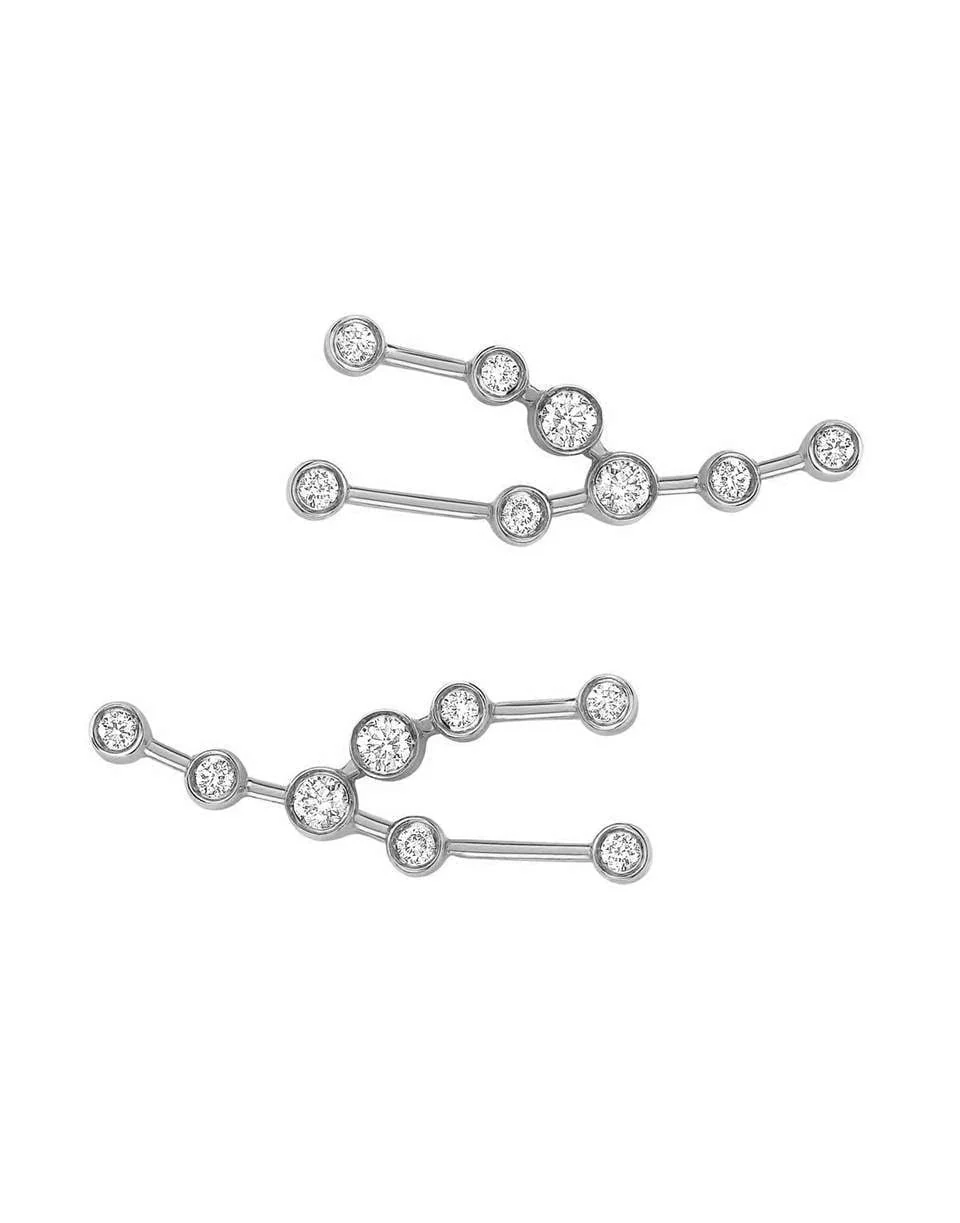 Diamond Taurus Petite Constellation Stud Earrings - Image 3