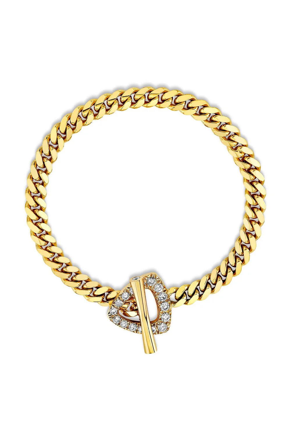 Diamond Trillion Toggle Bracelet - Image 4