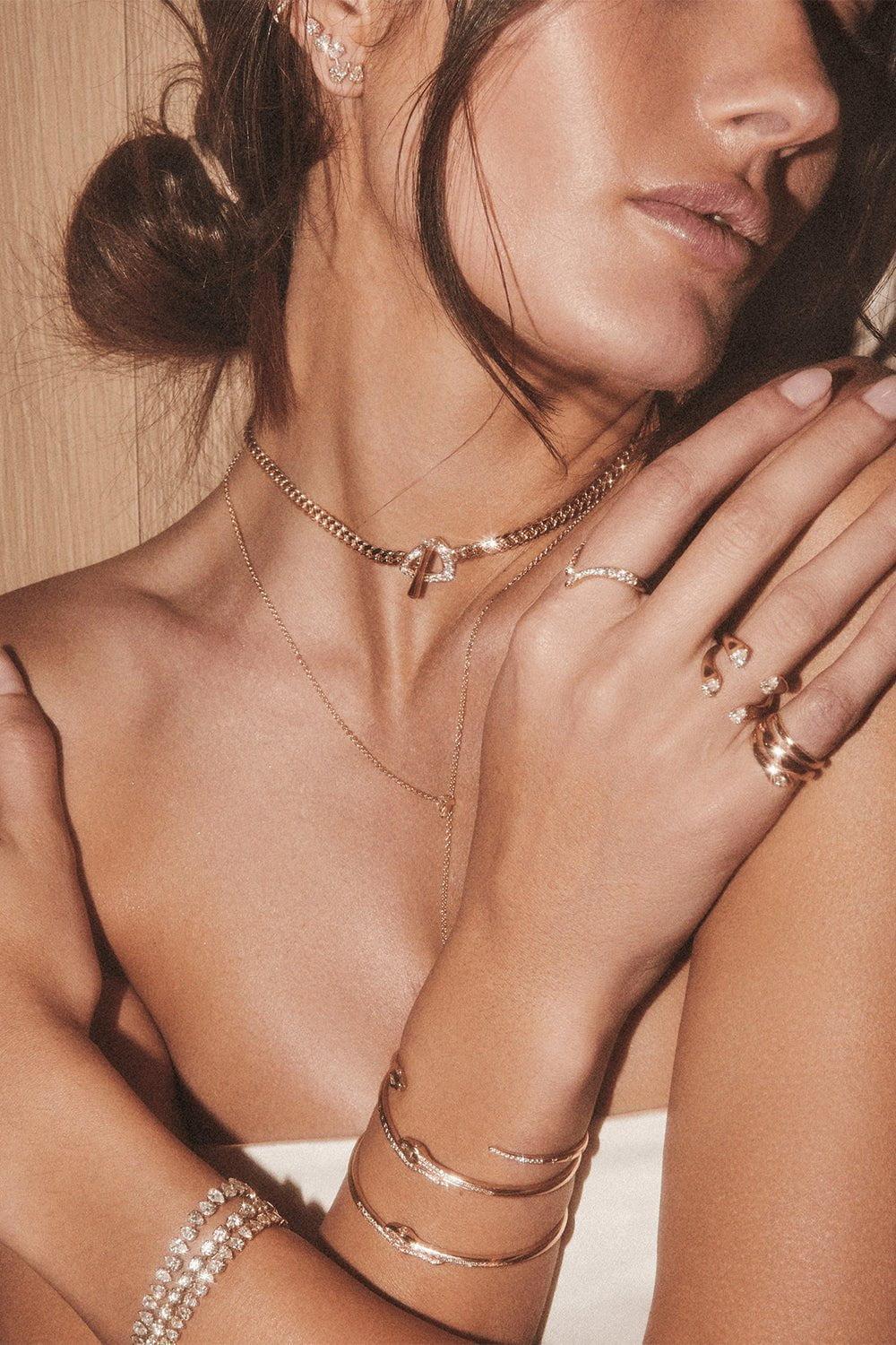Diamond Trillion Toggle Choker - Image 3