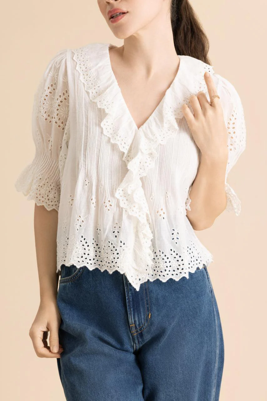 Henri Top - Salt Eyelet - Image 2