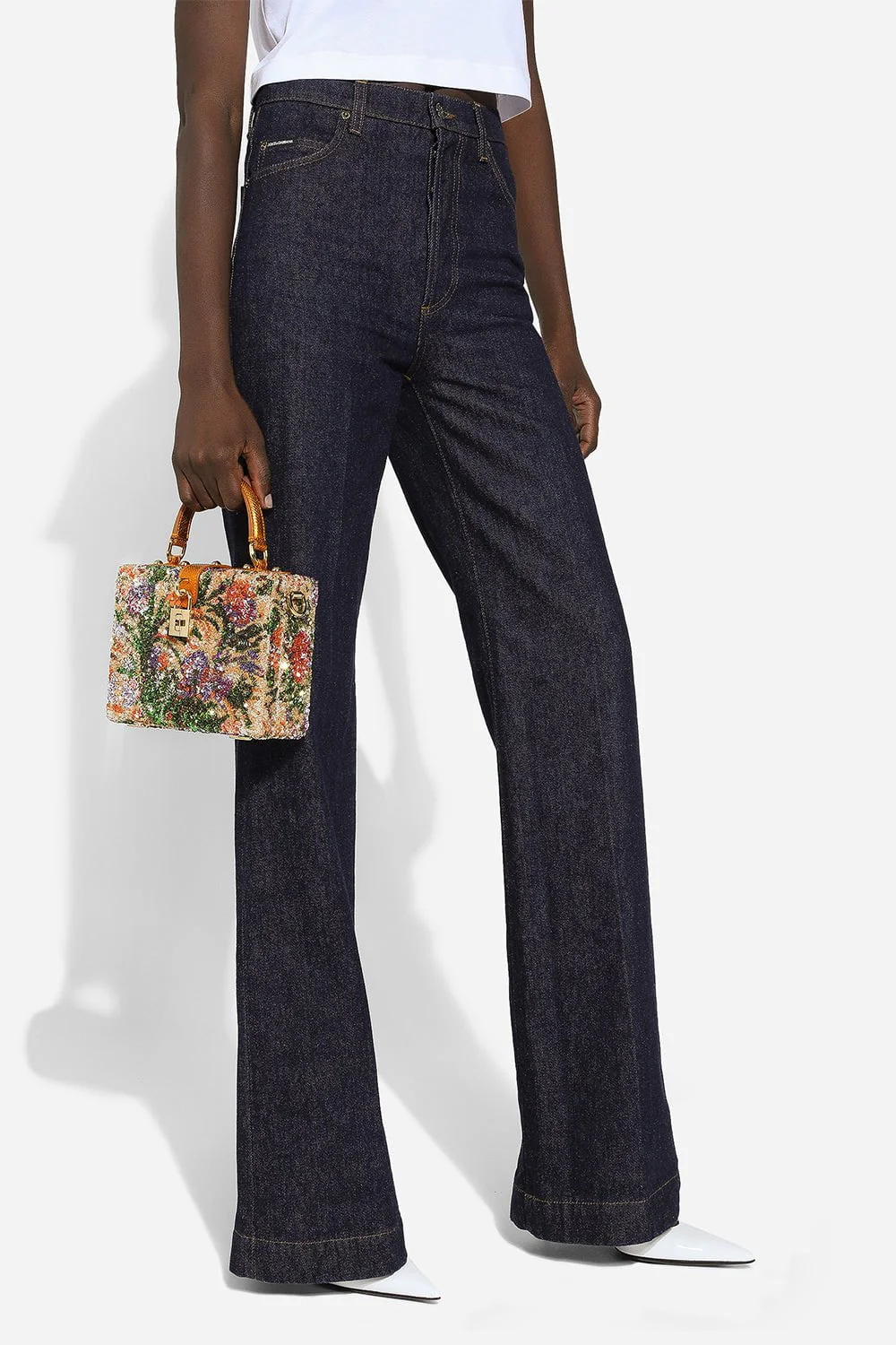Beaded Floral Hard Box Bag - Image 2