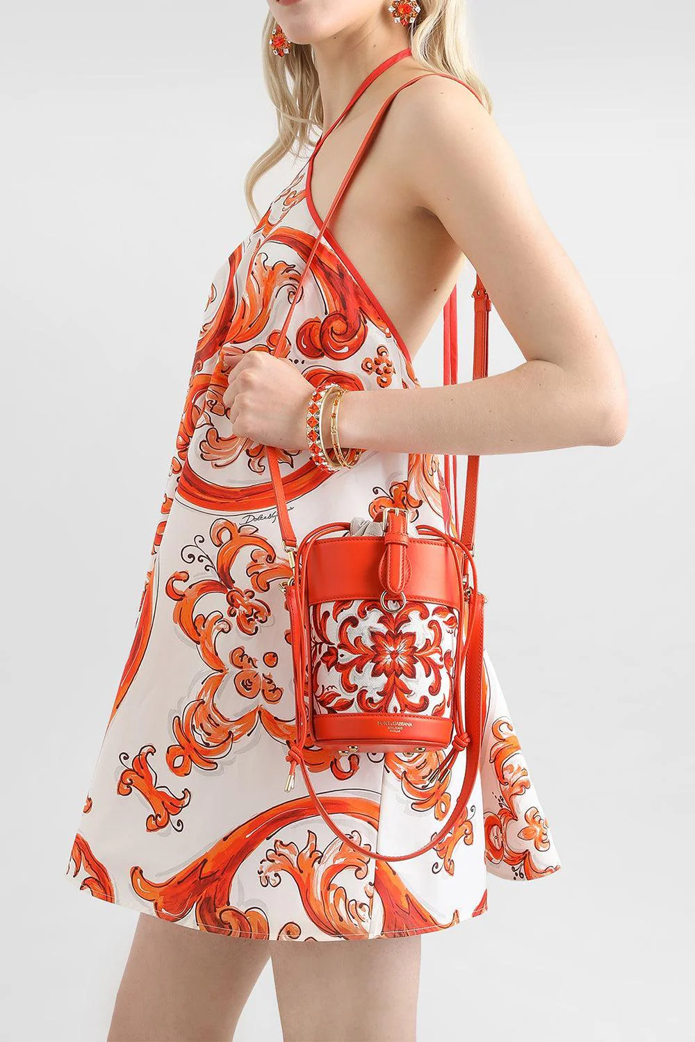 Capri Bucket Bag - Maiolica Orange - Image 3