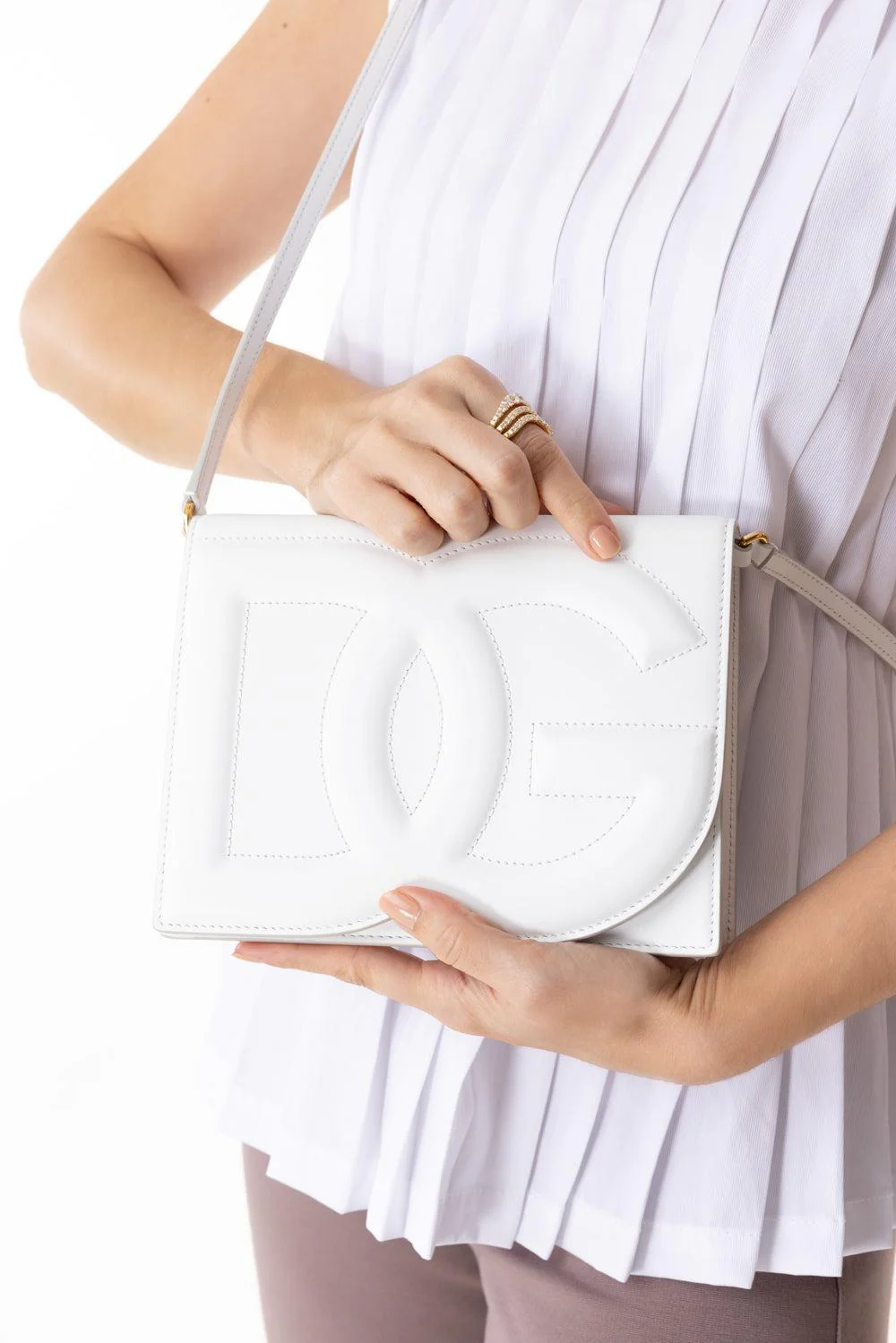 DG LOGO CROSSBODY BAG - OPTICAL WHITE - Image 3