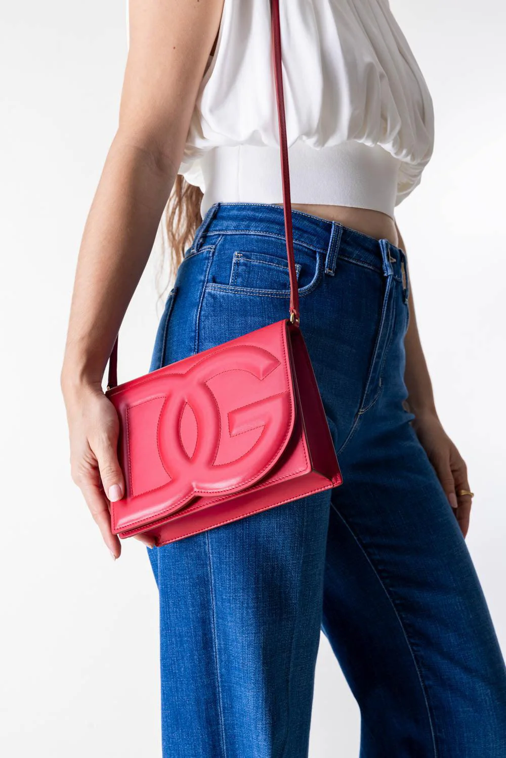 DG Logo Crossbody Bag - Rosso - Image 2