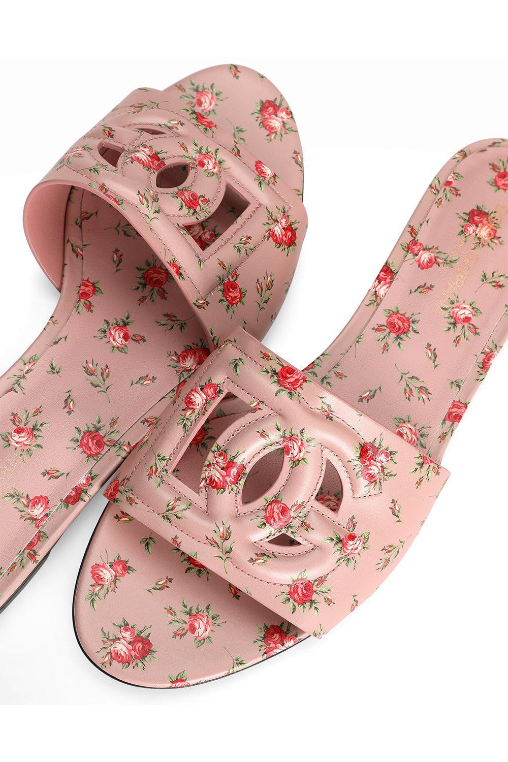 DG Logo Slide Sandal - Roselline Rosa - Image 5