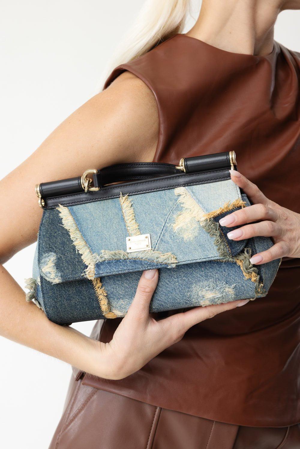 Elongated Sicily Bag - Patchwork Denim - Image 4