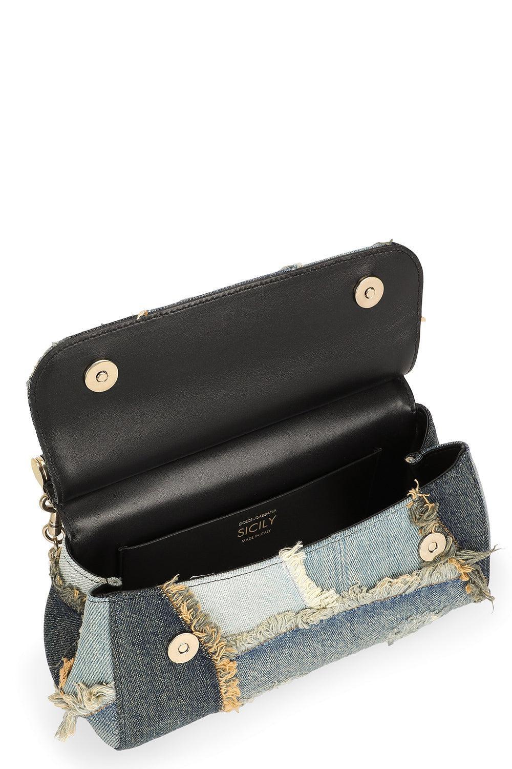 Elongated Sicily Bag - Patchwork Denim - Image 5