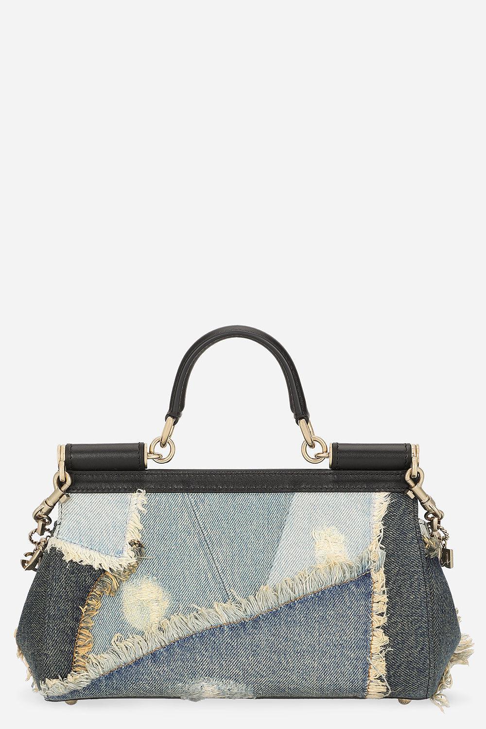 Elongated Sicily Bag - Patchwork Denim - Image 7