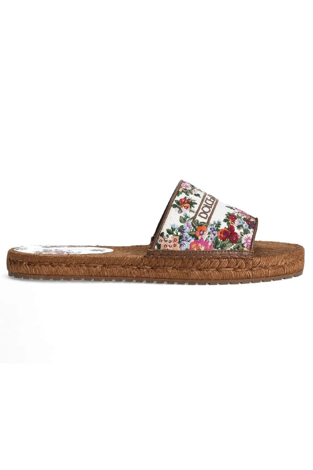 Embroidered Espadrille Slide