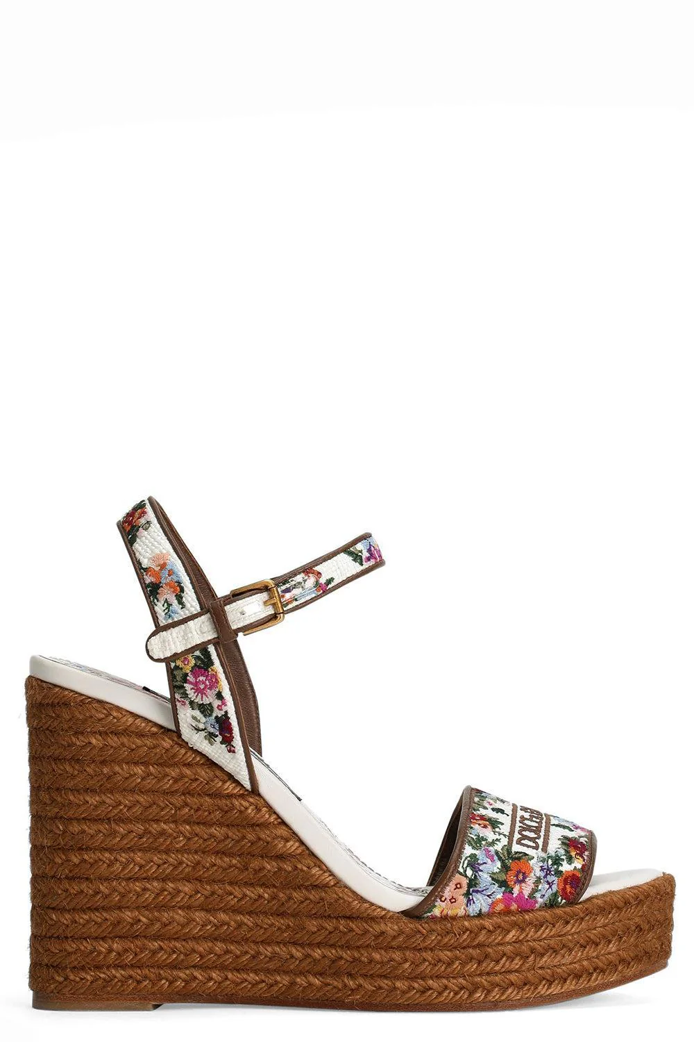 Embroidered Wedge Sandal
